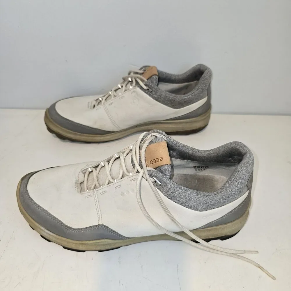Ecco Hybrid 3 Biom White Leather Spikeless Golf Shoes Size US 11